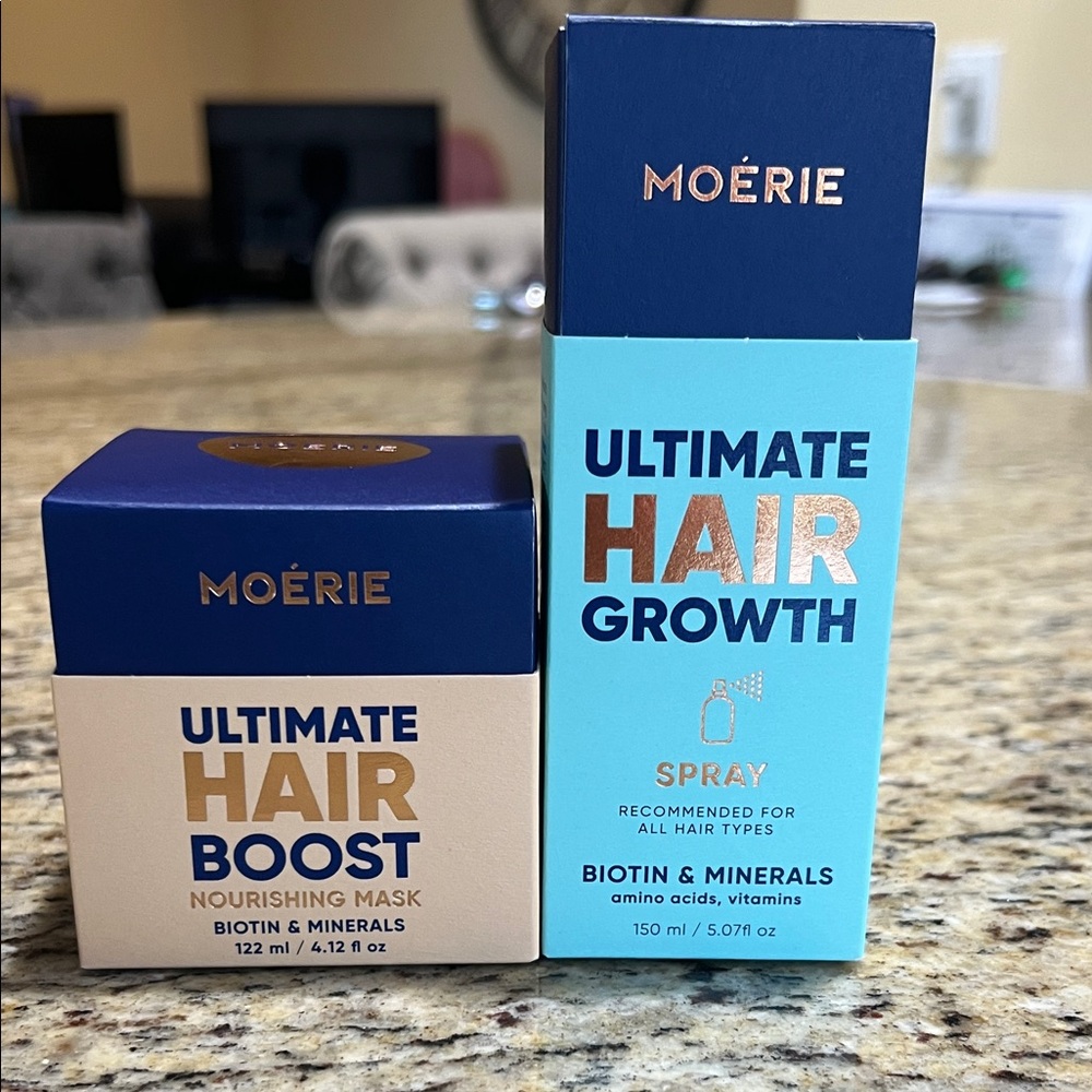 Moerie Ultimate Hair Boost Nourishing Mask - Blue and Cream, New Sealed